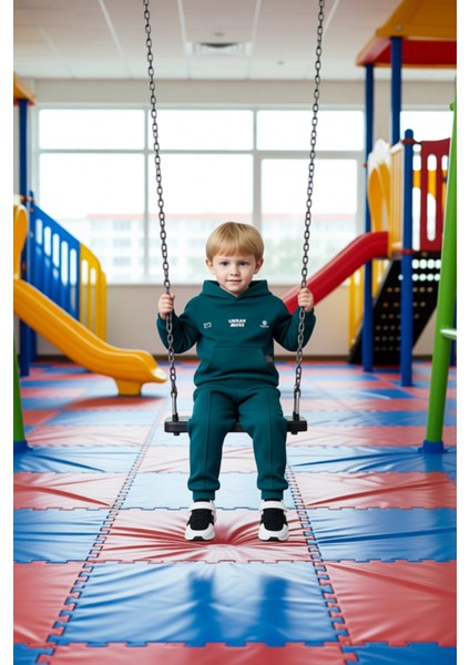 Kapüşonlu Regular Fit Erkek Çocuk Örme Takım Sweatshirt ve Eşofman Altı Kaliteli Şık Rahat fiyatları