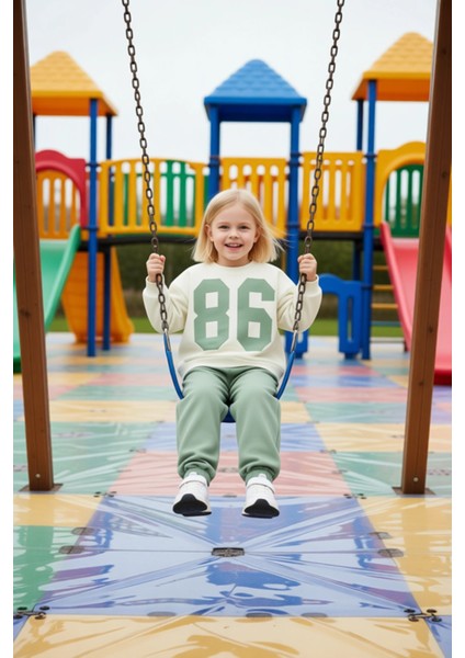 Genç Kız Pamuklu Oversize Sweatshirt ve Eşofman Altı Takımı Spor ve Eğlence Kaliteli Şık Rahat fiyatları