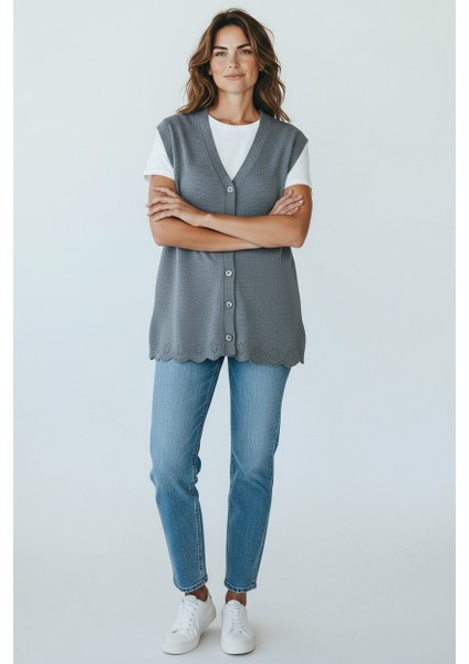 Kadın Önü Düğmeli Cepli Kalın Kışlık Kısa Yelek Mersa5 modelleri