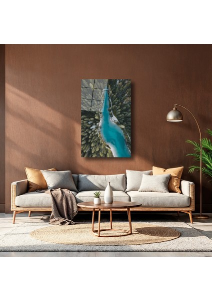 Nehir ve Orman Manzarası - Cam Tablo - DEG0107 indirimleri