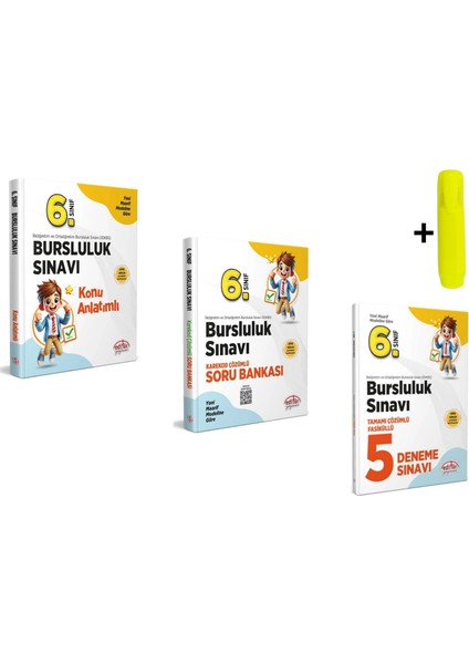 6. Sınıf Bursluluk Sınavı Konu Soru Deneme Seti Editör Yayınları