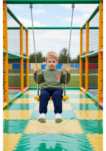 Erkek Çocuk Konforlu Örme Sweatshirt ve Eşofman Altı Takımı Bisiklet Yaka Kaliteli Şık Rahat fiyatları