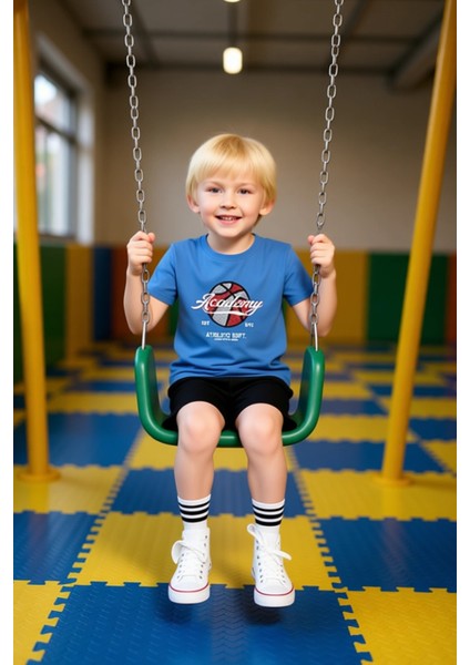 Genç Erkek Pamuklu Spor Kısa Kollu Üst ve Şort Takım Seti Kaliteli Şık Rahat Günlük fiyatları