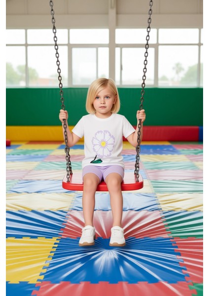 Kız Çocuk Pamuklu Kısa Kollu Üst ve Tayt Ikili Takım Kaliteli Şık Rahat Günlük fiyatları