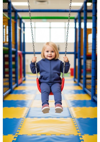 Çocuklar Için Konforlu ve Şık Fermuarlı Kapüşonlu Takım Yumuşak Dokusu ve Geniş Kesimiyle Enerjik fiyatları