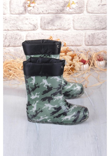 7061 Asker Figürlü Içi Peluşlu Su Geçirmez Erkek Çocuk Kar Yağmur Çizmesi fiyatları