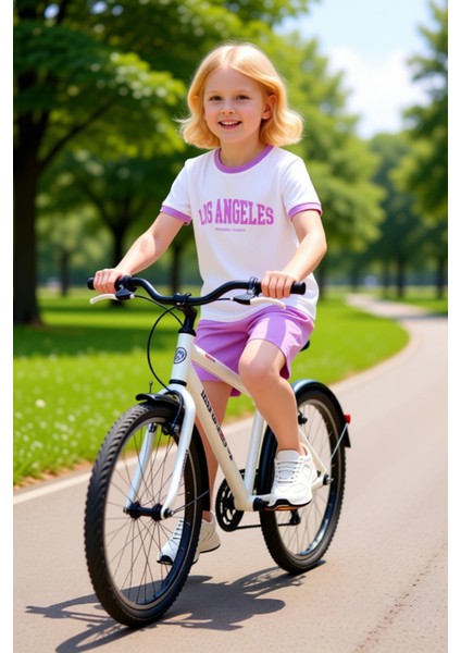 Genç Kızlar Için %100 Pamuklu Slogan Detaylı Kısa Kol Üst ve Şort Seti Kaliteli Şık Rahat modelleri