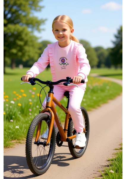 Kız Çocukları Için Panda Temalı Konforlu Örme Eşofman Takımı Kaliteli Şık Rahat modelleri