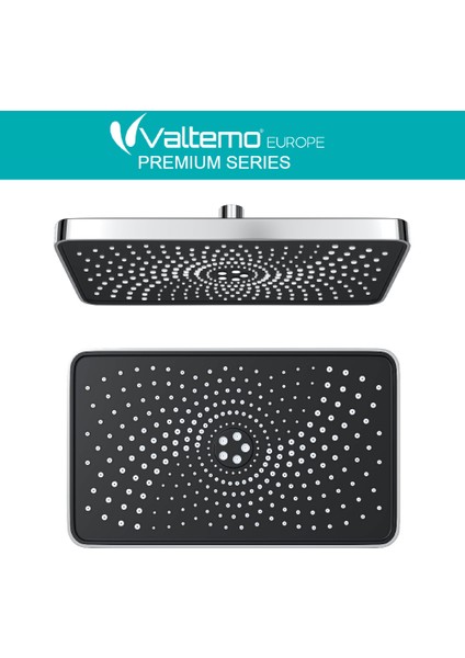 | Valtemo Reflex Krom Siyah Dikdörtgen Yağmurlama Tepe Duş Başlığı fırsatları