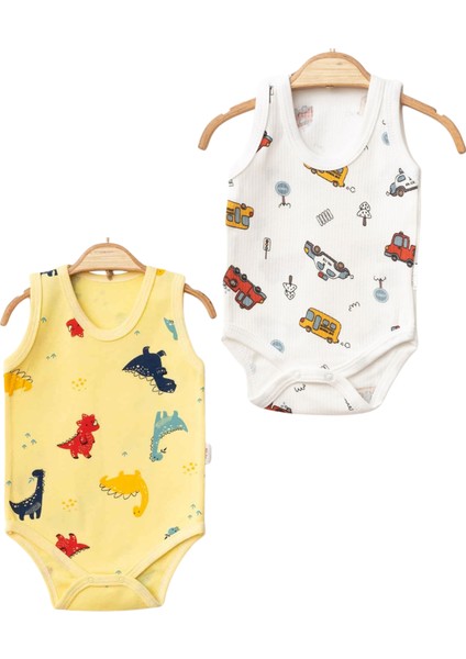 Erkek Bebek&çocuk Askılı Çıtçıtlı Badi 2’li Set – %100 Pamuk, Esnek ve Rahat