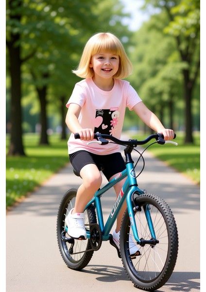 Kız Çocuk Pamuklu Kısa Kollu Üst ve Tayt Ikili Takım Kaliteli Şık Rahat Günlük modelleri