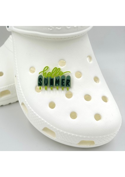 Terlik Süsü ve Aksesuarı , Çanta Süsü – Jibbitz 3D Hello Summer Logo Aksesuar fiyatları