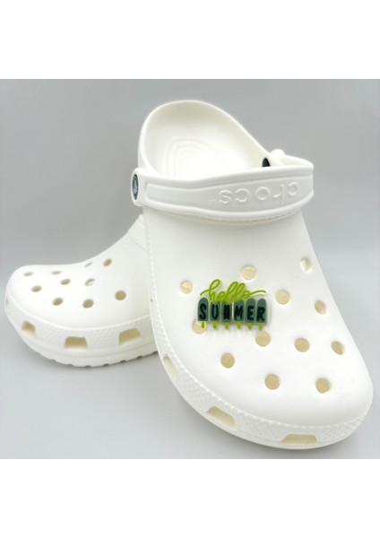 Terlik Süsü ve Aksesuarı , Çanta Süsü – Jibbitz 3D Hello Summer Logo Aksesuar modelleri