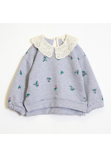 Kız Çocuk Yakalı Çiçek Desenli Takım fiyatları