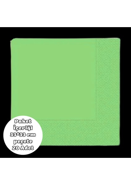 Yeşil Peçete 33*33 cm 20 Adet