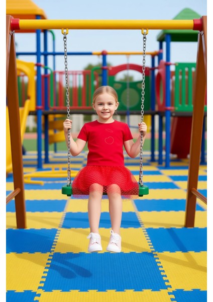 Kız Çocuk Pamuklu Üst ve Parlak Detaylı Etek Seti Kaliteli Şık Rahat Günlük fiyatları