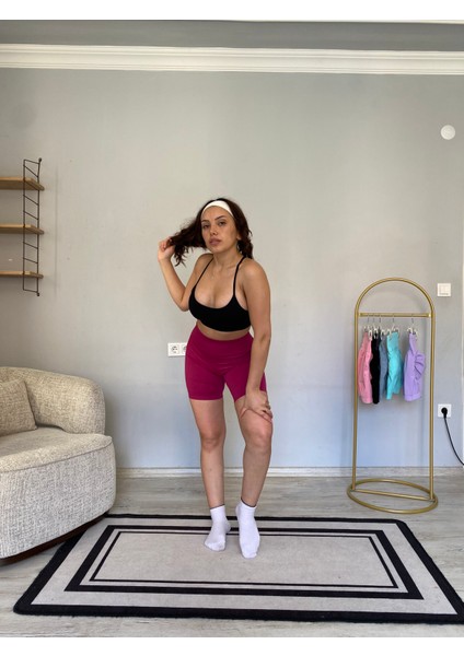 Kalçası Büzgülü Ekstra Push Up Seamless Spor Fitnes Yogo Şort fırsatları