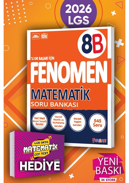 2026 Lgs 8.sınıf Matematik A ve B Soru Bankası 2li Set (Karekök Cep Test Hediyeli) modelleri