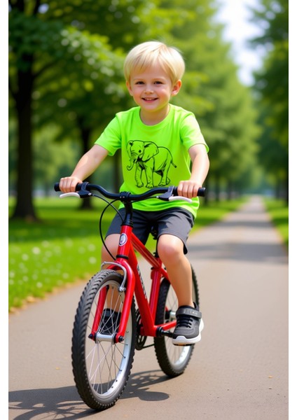 Erkek Çocuk %100 Pamuklu Fil Baskılı Kısa Kollu Üst ve Şort Seti Kaliteli Şık Rahat modelleri