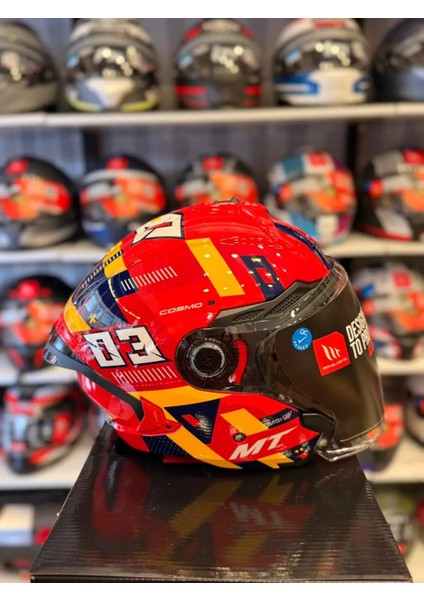 Kask mt Cosmo Sv Sergıo Garcıa E5 Parlak Kırmızı