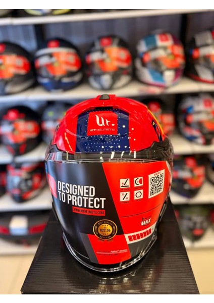 Kask mt Cosmo Sv Sergıo Garcıa E5 Parlak Kırmızı modelleri