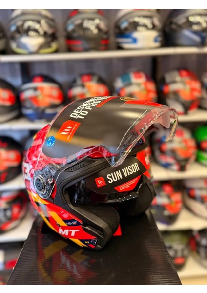 Kask mt Cosmo Sv Sergıo Garcıa E5 Parlak Kırmızı fırsatları