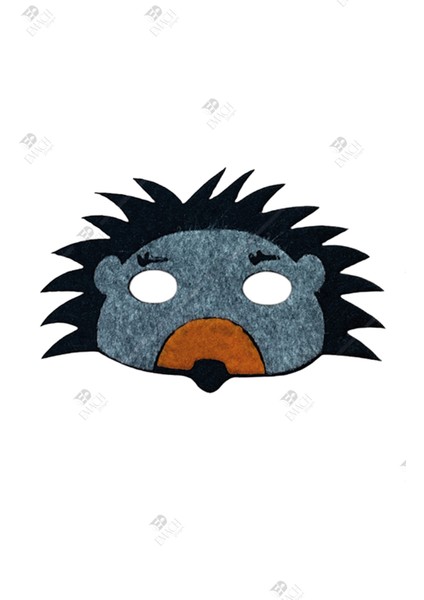 Kirpi Maske Kaliteli Keçe Hayvan Figürlü Maske