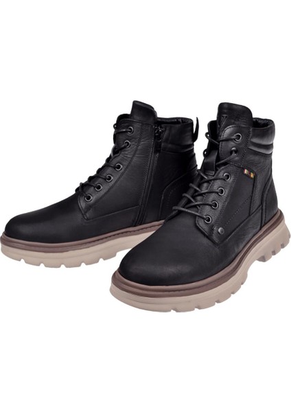 Hakiki Deri Hafif Tabanlı Erkek Bot VOY-368 Siyah Nubuk fırsatları