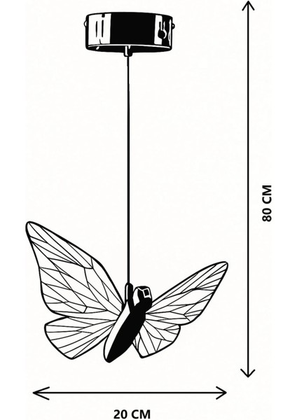 Kelebek Model Gold Kaplama 3 Renk Metal Salon Mutfak Oturma Yatak Odası Modern LED Sarkıt Avize modelleri