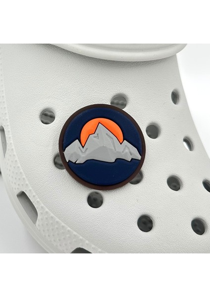 Terlik Süsü ve Aksesuarı , Çanta Süsü – Jibbitz 3D Batan Güneş Manzara Görsel Logo Aksesuar