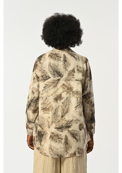 Kadın Desenli Oversize Kesim Gömlek indirimleri