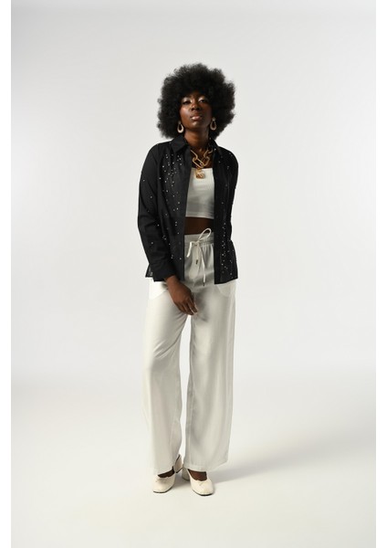 Kadın Taş Işlemeli Ince Gömlek fırsatları