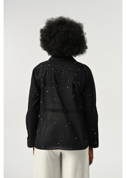 Kadın Taş Işlemeli Ince Gömlek indirimleri