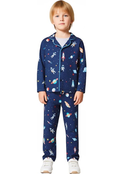 Çocuklar Için Baskılı Pijama Seti Kış Aylarına Özel Sıcaklık ve Eğlence Kaliteli Şık Rahat