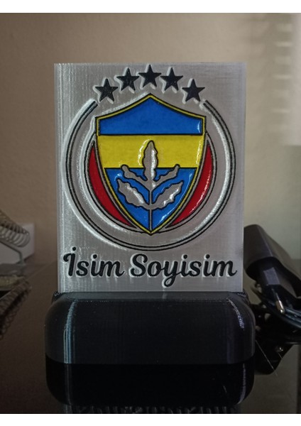 Kişiye Özel İsimli Sarı Lacivert Dekoratif LED Lamba Beyaz Led fiyatları