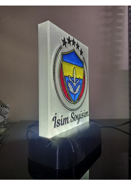 Kişiye Özel İsimli Sarı Lacivert Dekoratif LED Lamba Beyaz Led modelleri