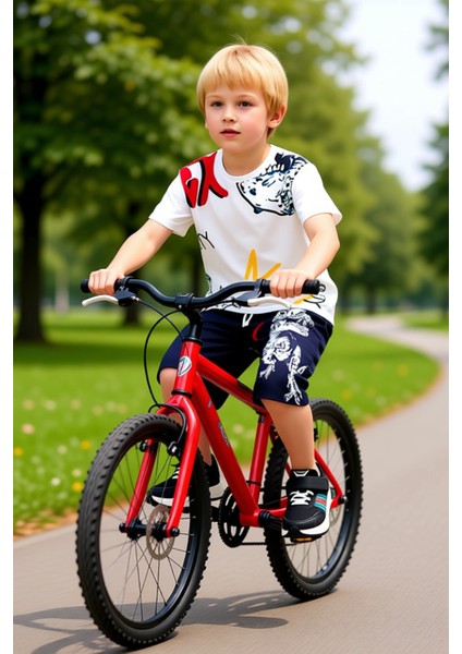 Çocuklar Için Dinozor Temalı Pamuklu T Shirt ve Şort Seti Kaliteli Şık Rahat Günlük modelleri