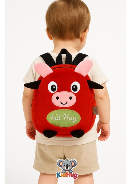 Inek Peluş Sırt Çantası – 0-8 Yaş Kreş ve Anaokulu Çocuk Çantası [ Okul Öncesine Uygun ] Unisex