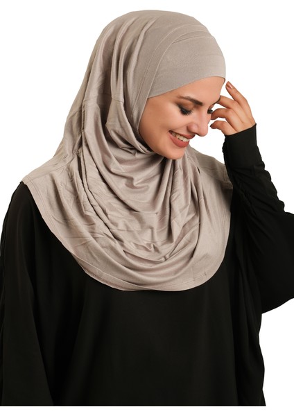 Vizon Pratik Hazır Geçmeli Tesettür Eşarp Viskon Boneli Büyük Boy 1290BV_10 modelleri