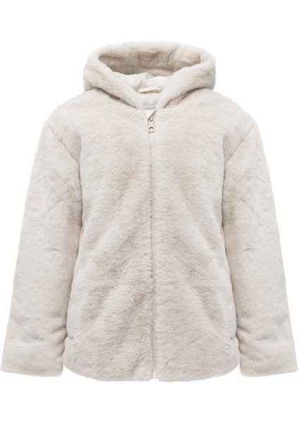 Nkfmıla Jacket W Hood Pb Grı Kız Çocuk Mont