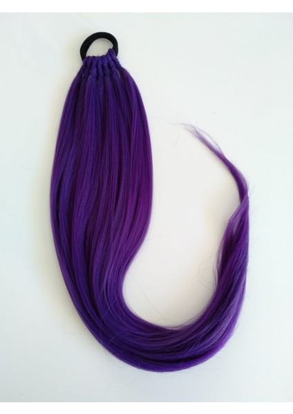 Mor Renkli At Kuyruğu Saç Tokası