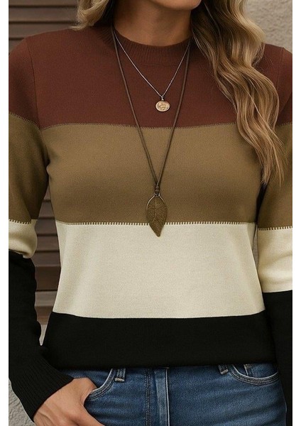 Kadın Uzun Kollu Yarı Balıkçı Yaka Triko Kazak fiyatları