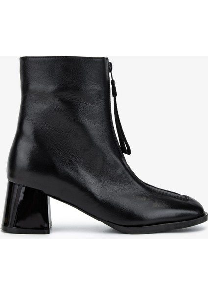 Kadın Hakiki Deri Siyah Topuklu Bot 1167 4010 Bn Bot SK25-26 Sıyah Dr