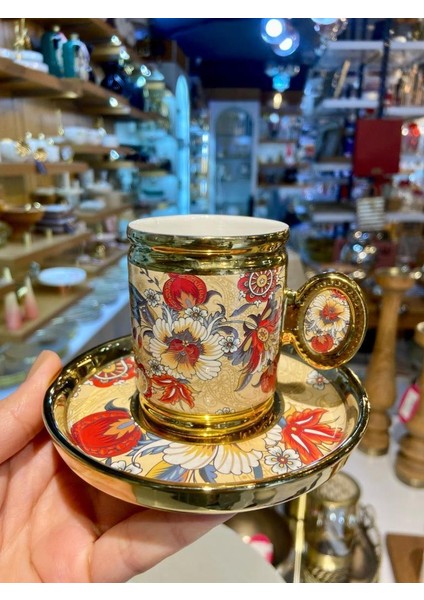 Oskar Krem Tek Kişilik Türk Kahvesi Fincanı