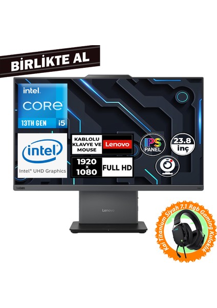 Thinkcentre Neo 50A G5 I5-13420H 32GB 512GB SSD 23.8" W11P Aıo+Gaming Kulaklık 12SC000MTR 055