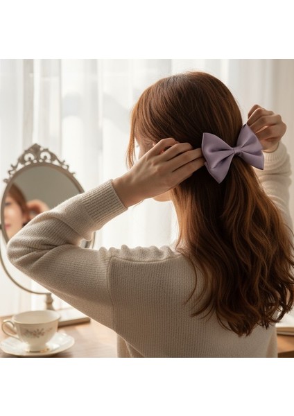 Saten Kurdela Saç Tokası ( El Yapımı)