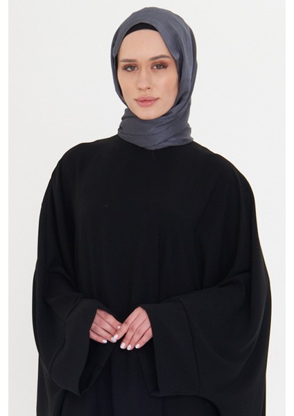 Antrasit Düz Klasik Şal Turlu Polyester Lüx Janjan 202126_25