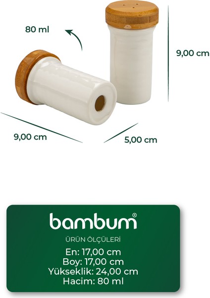 Festival Bambu Standlı 12'li Dönen Baharatlık