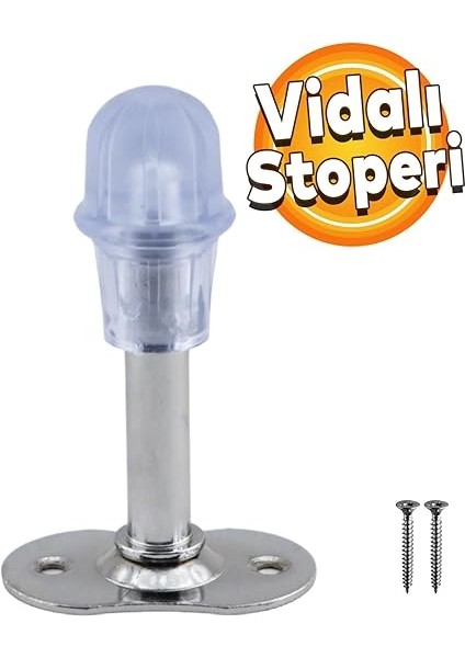 Kapı Stoperi Tamponu Krom 8 cm Metal Kapı Durdurucu Tutucu Kapı Stopu Silikonlu fırsatları