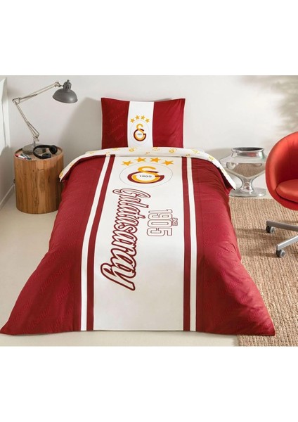 Galatasaray 1905 Glow Tek Kişilik Pamuk Nevresim Takımı